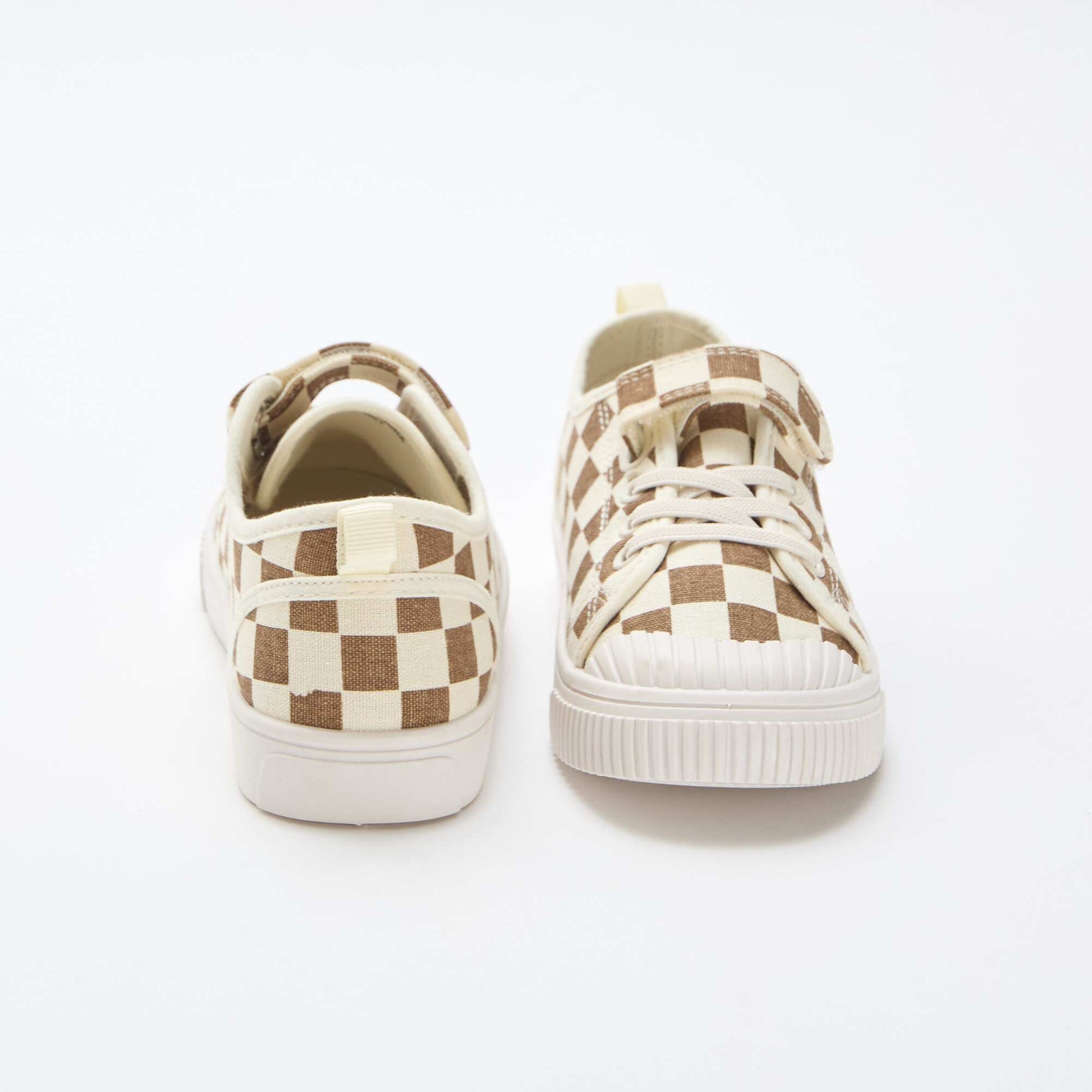 Zapatillas de lona con velcro MARRON