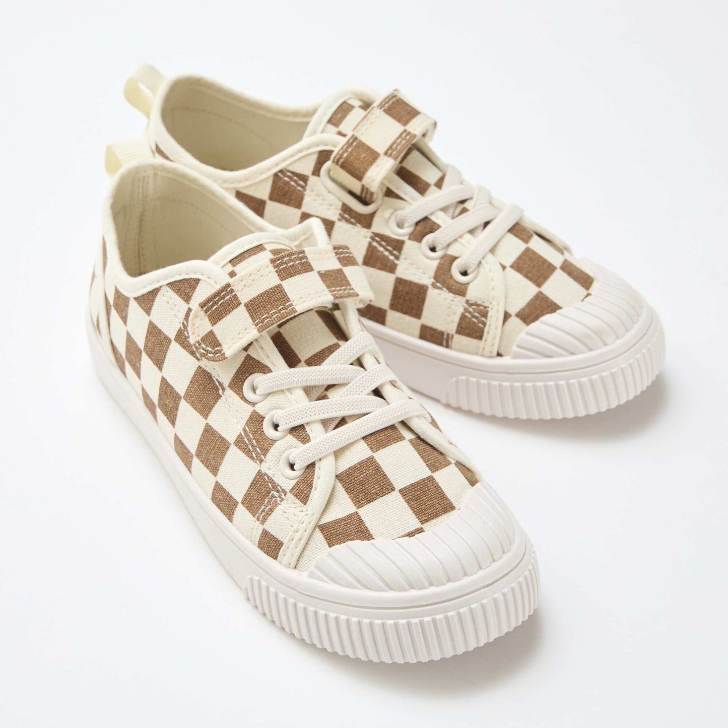 Zapatillas de lona con velcro MARRON