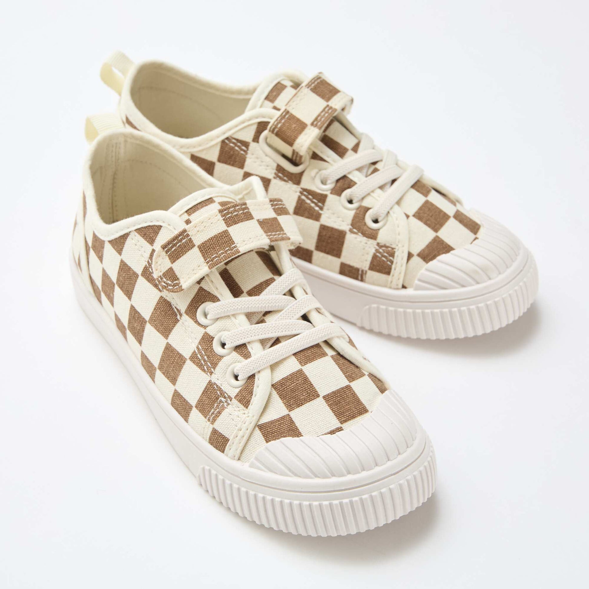 Zapatillas de lona con velcro MARRON