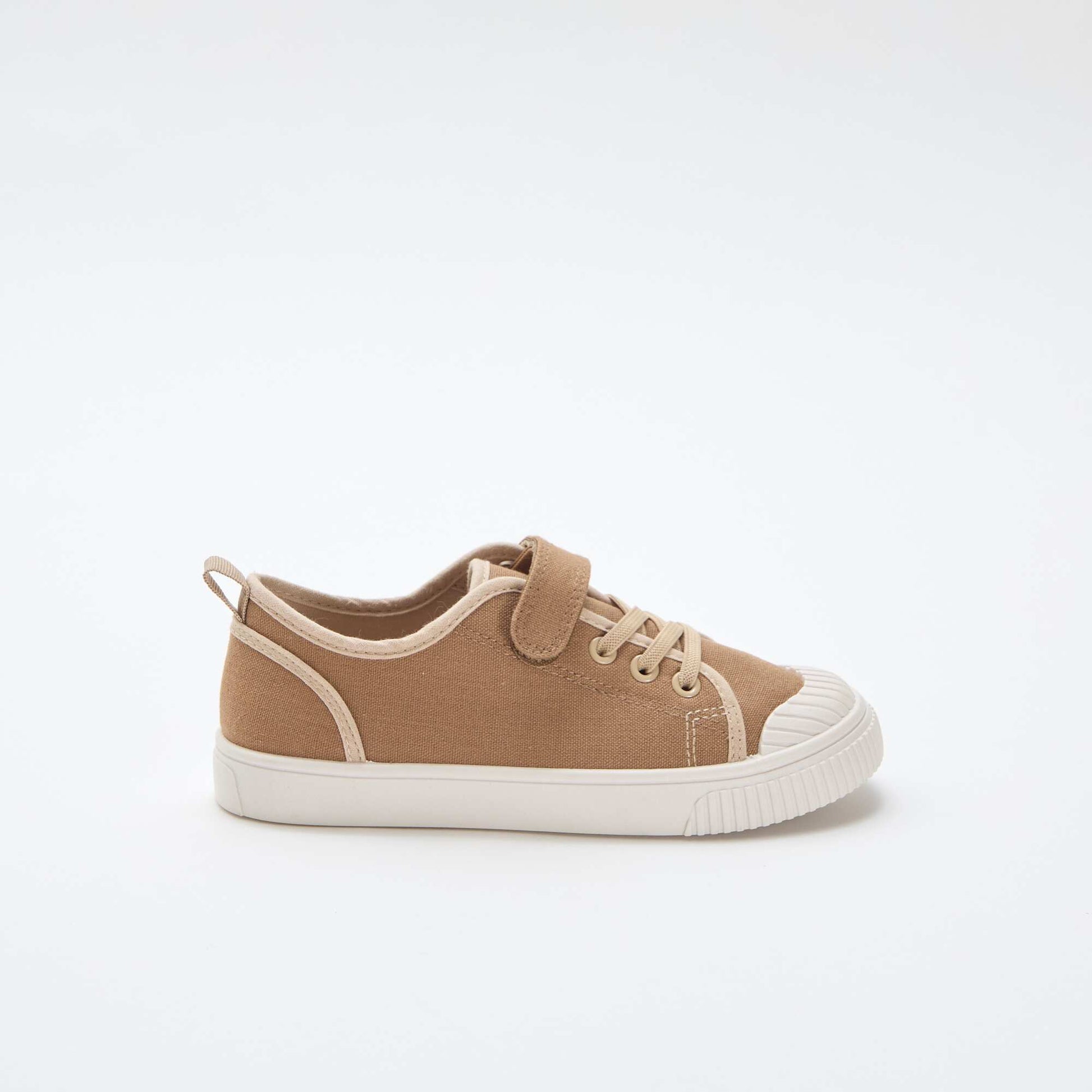 Zapatillas de lona con velcro MARRON