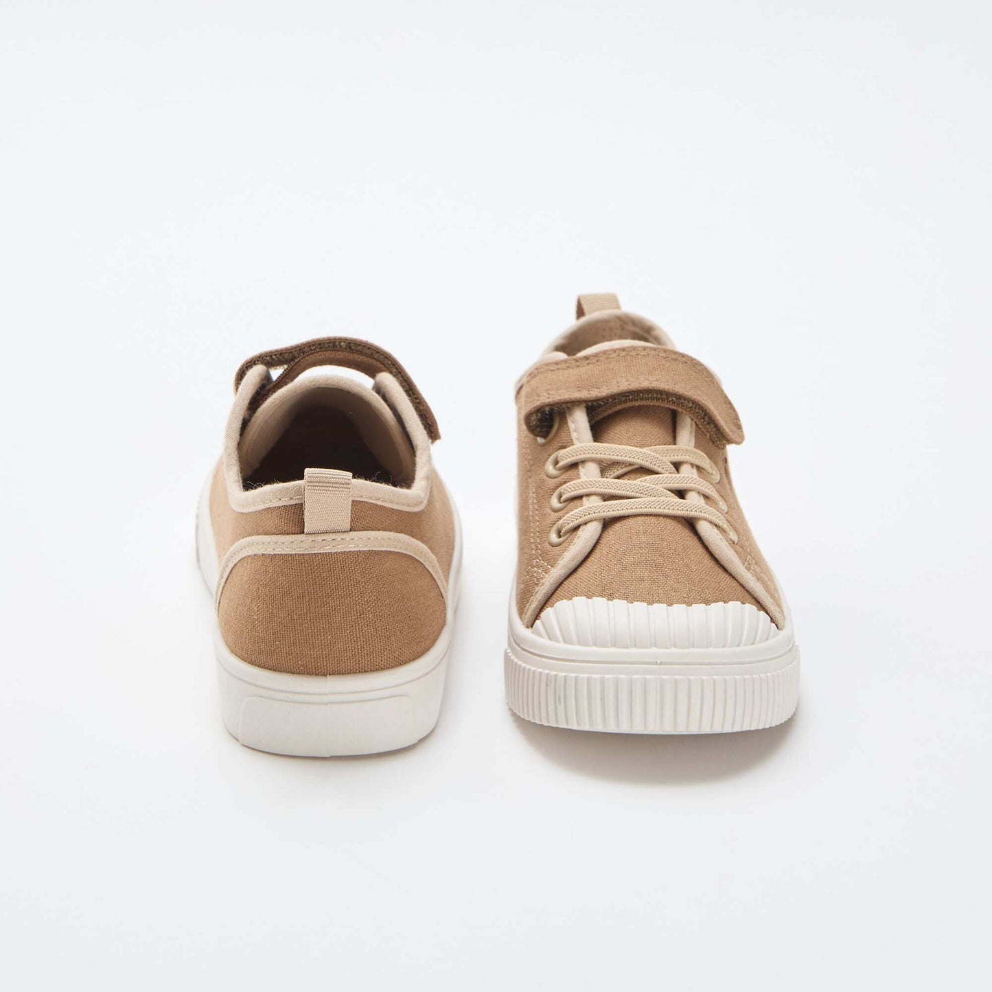 Zapatillas de lona con velcro MARRON