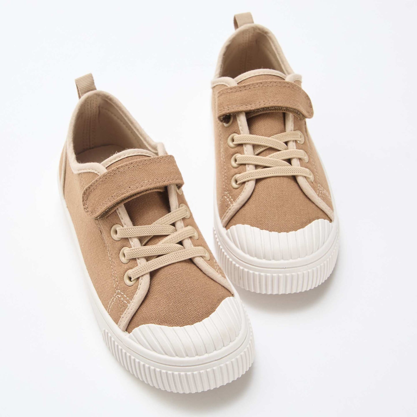 Zapatillas de lona con velcro MARRON