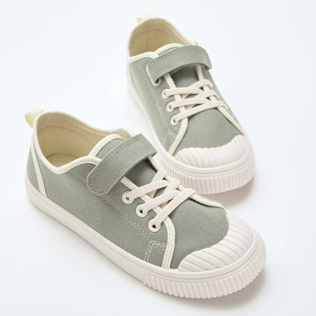 Zapatillas de lona con velcro VERDE