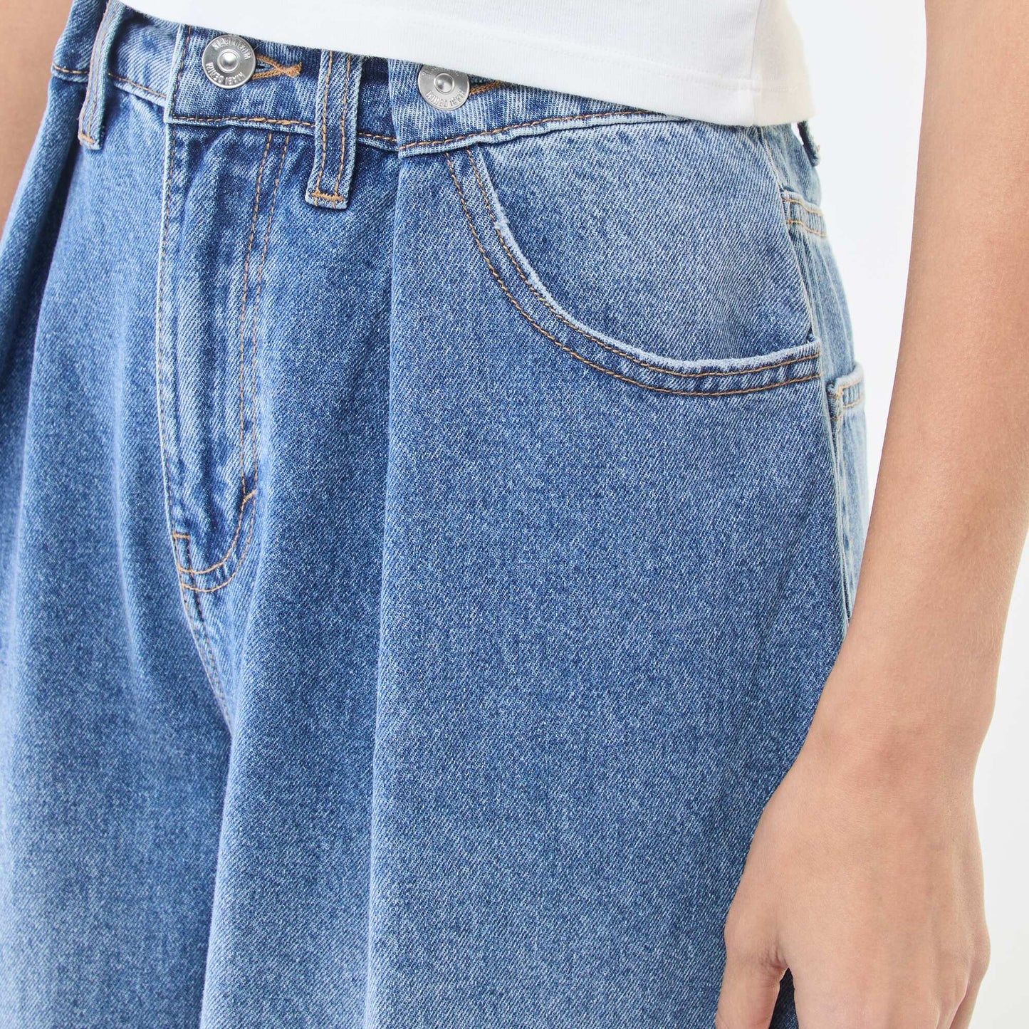 Jean wide leg de tiro alto AZUL