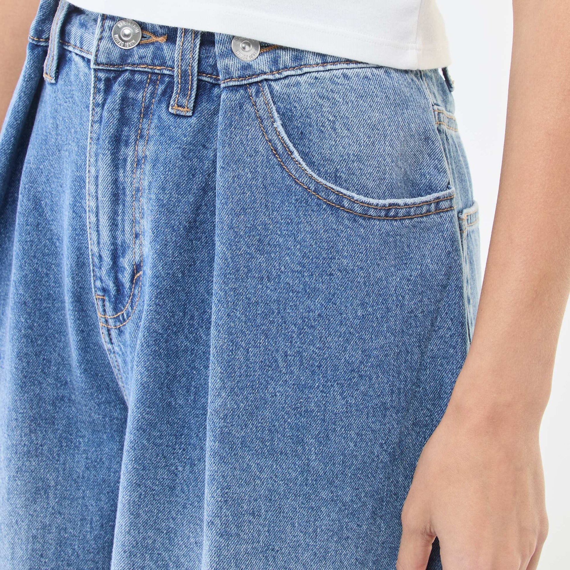 Jean wide leg de tiro alto AZUL
