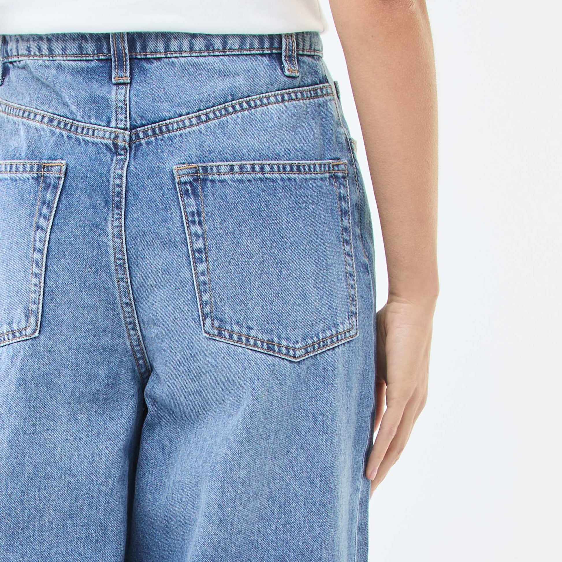 Jean wide leg de tiro alto AZUL