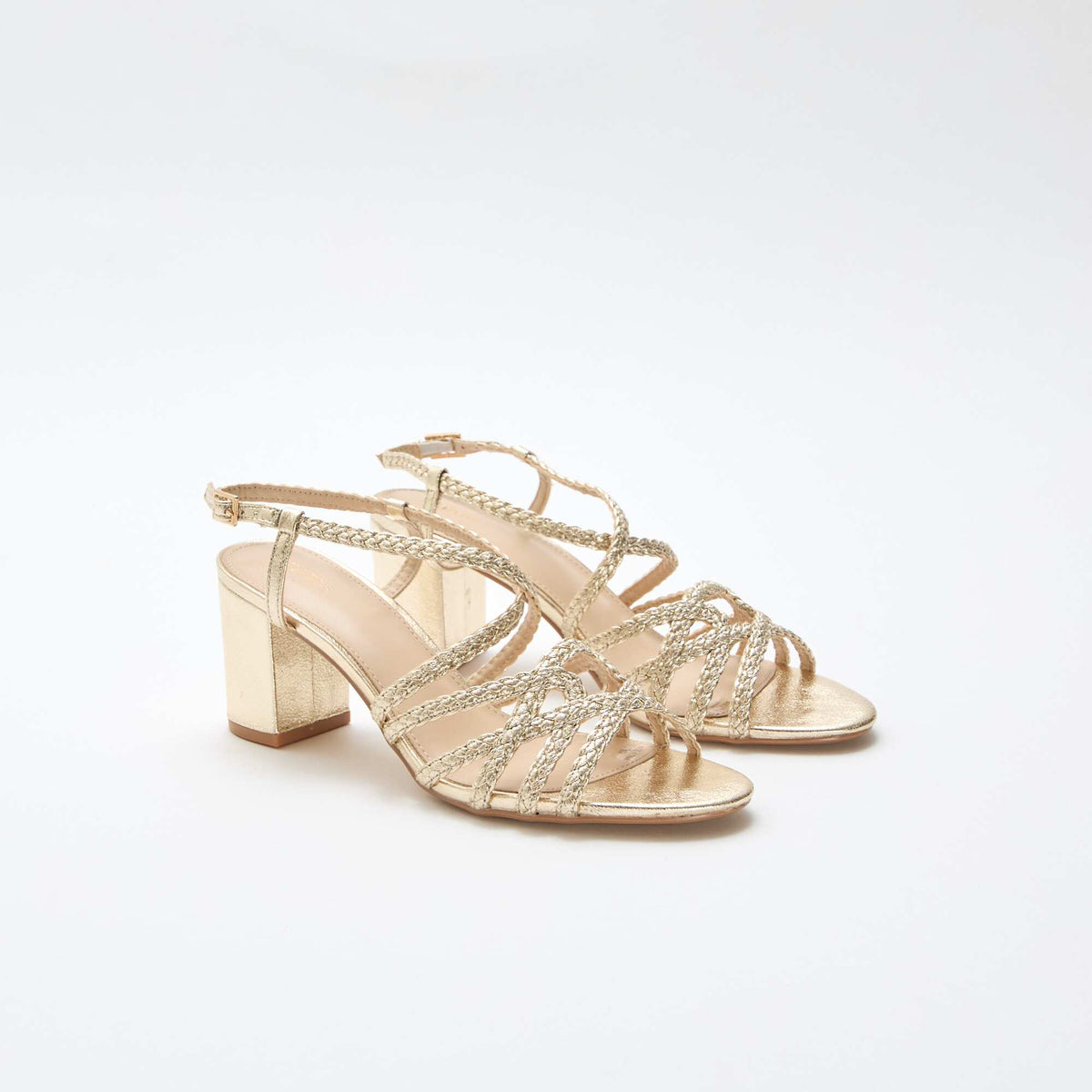 Sandalias de ceremonia doradas con tacón AMARILLO