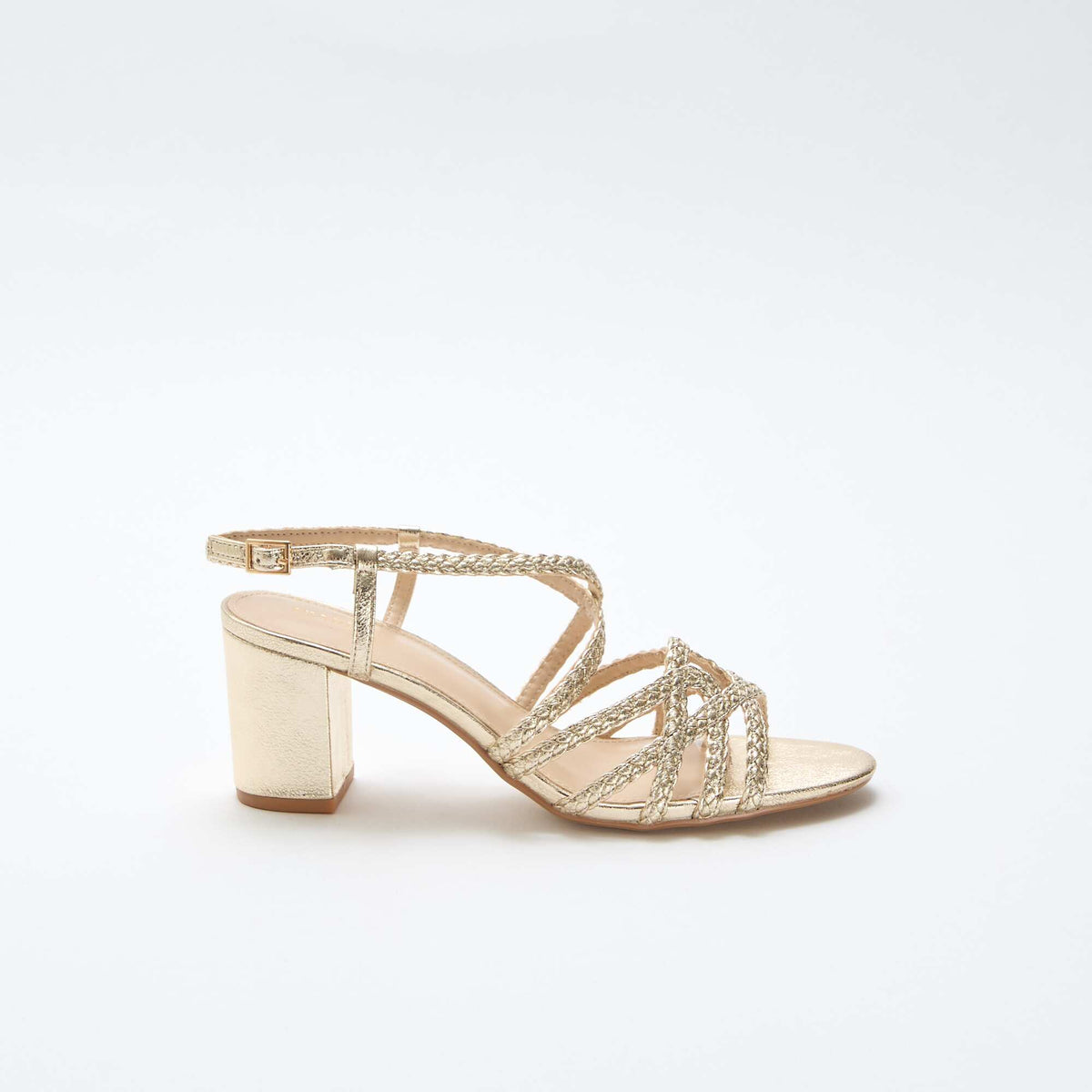 Sandalias de ceremonia doradas con tacón AMARILLO