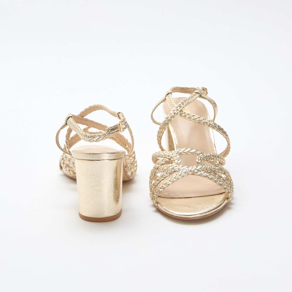 Sandalias de ceremonia doradas con tacón AMARILLO