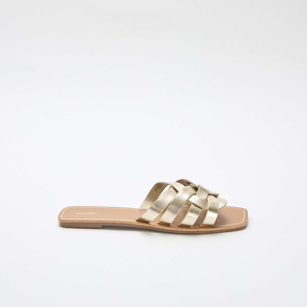 Sandalias de tiras doradas AMARILLO