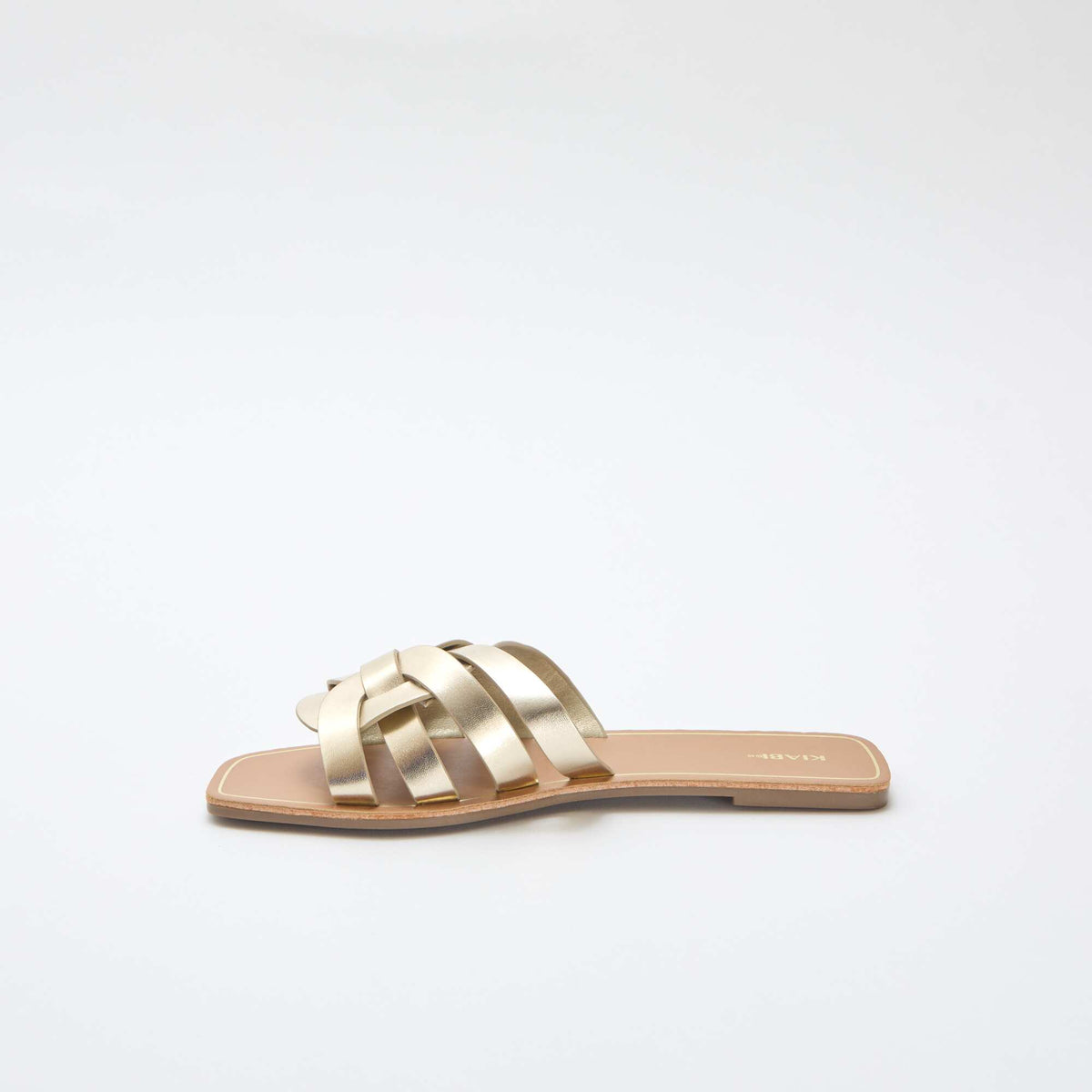 Sandalias de tiras doradas AMARILLO