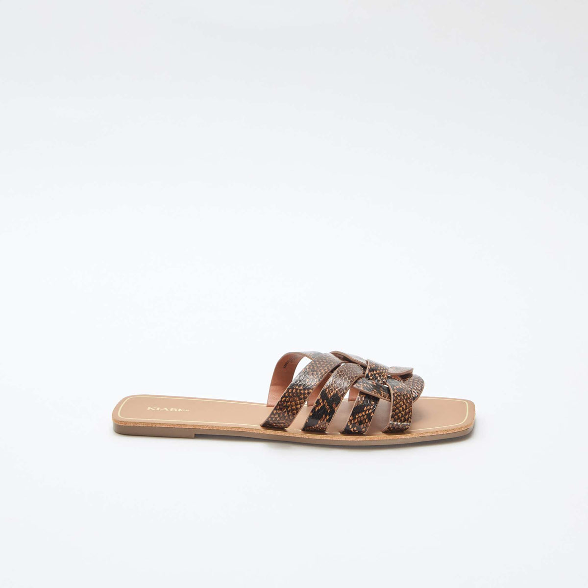 Sandalias de tiras doradas MARRON
