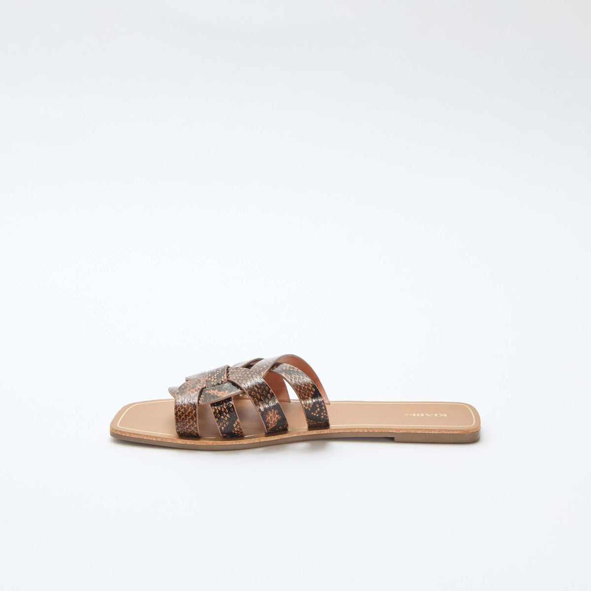 Sandalias de tiras doradas MARRON