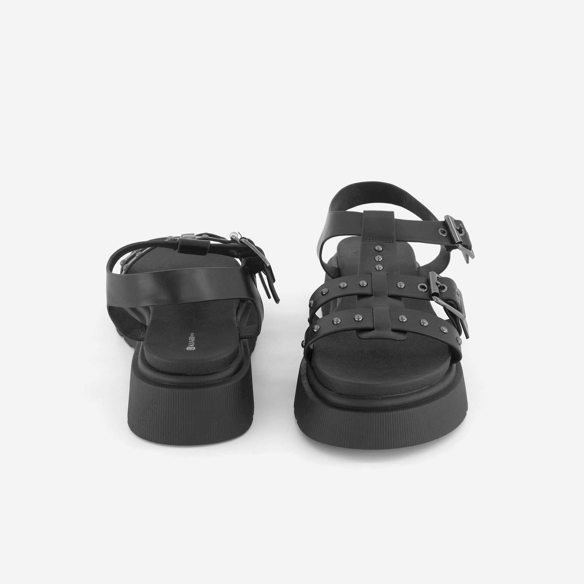 Sandalias con suela de plataforma NEGRO