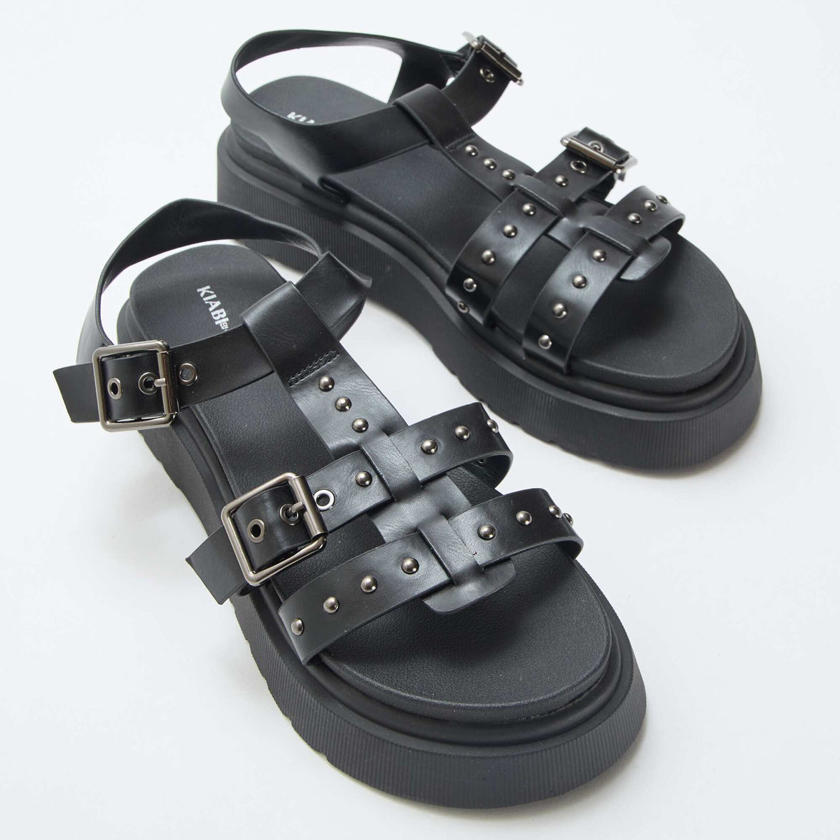 Sandalias con suela de plataforma NEGRO