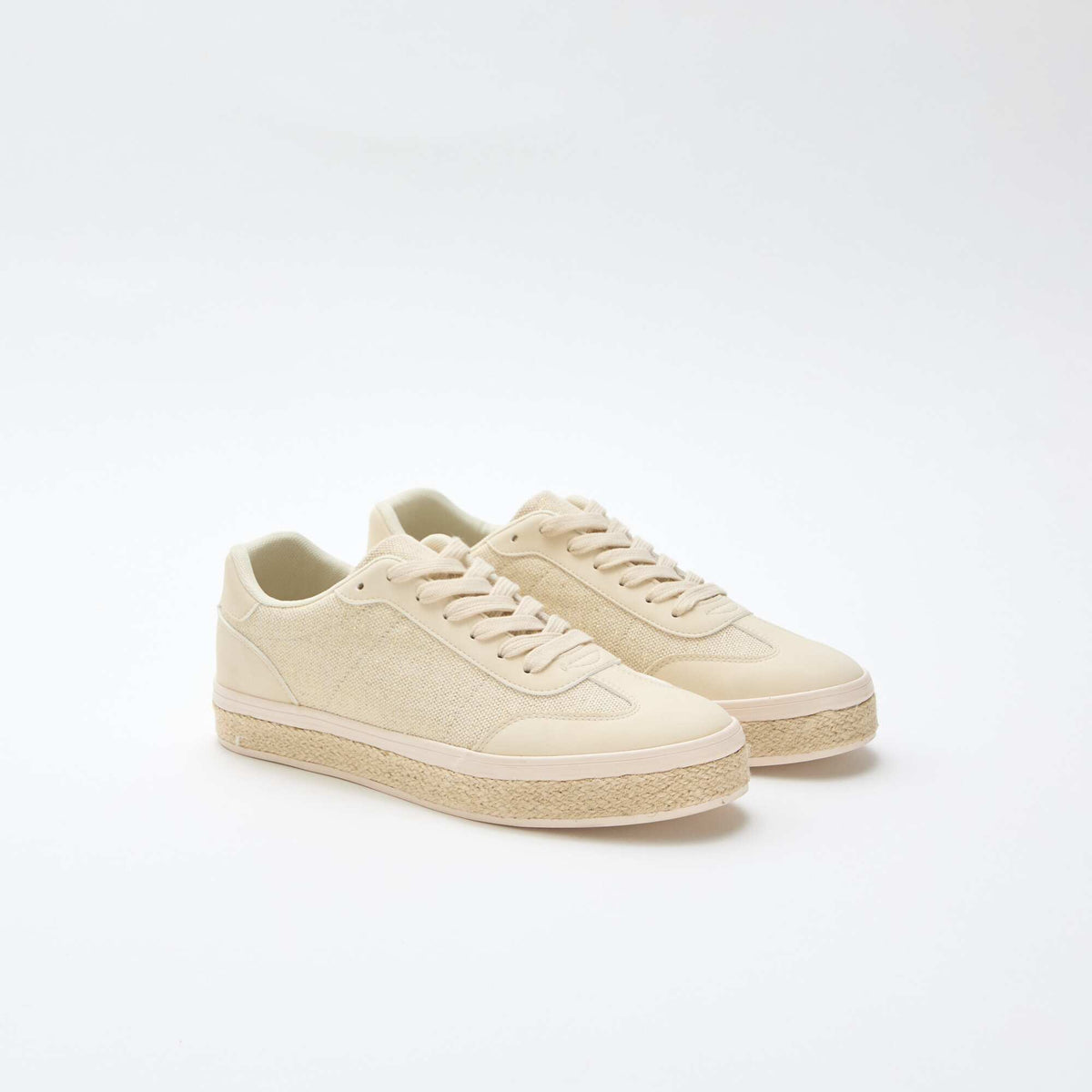 Zapatillas bimaterial con suela de esparto AMARILLO