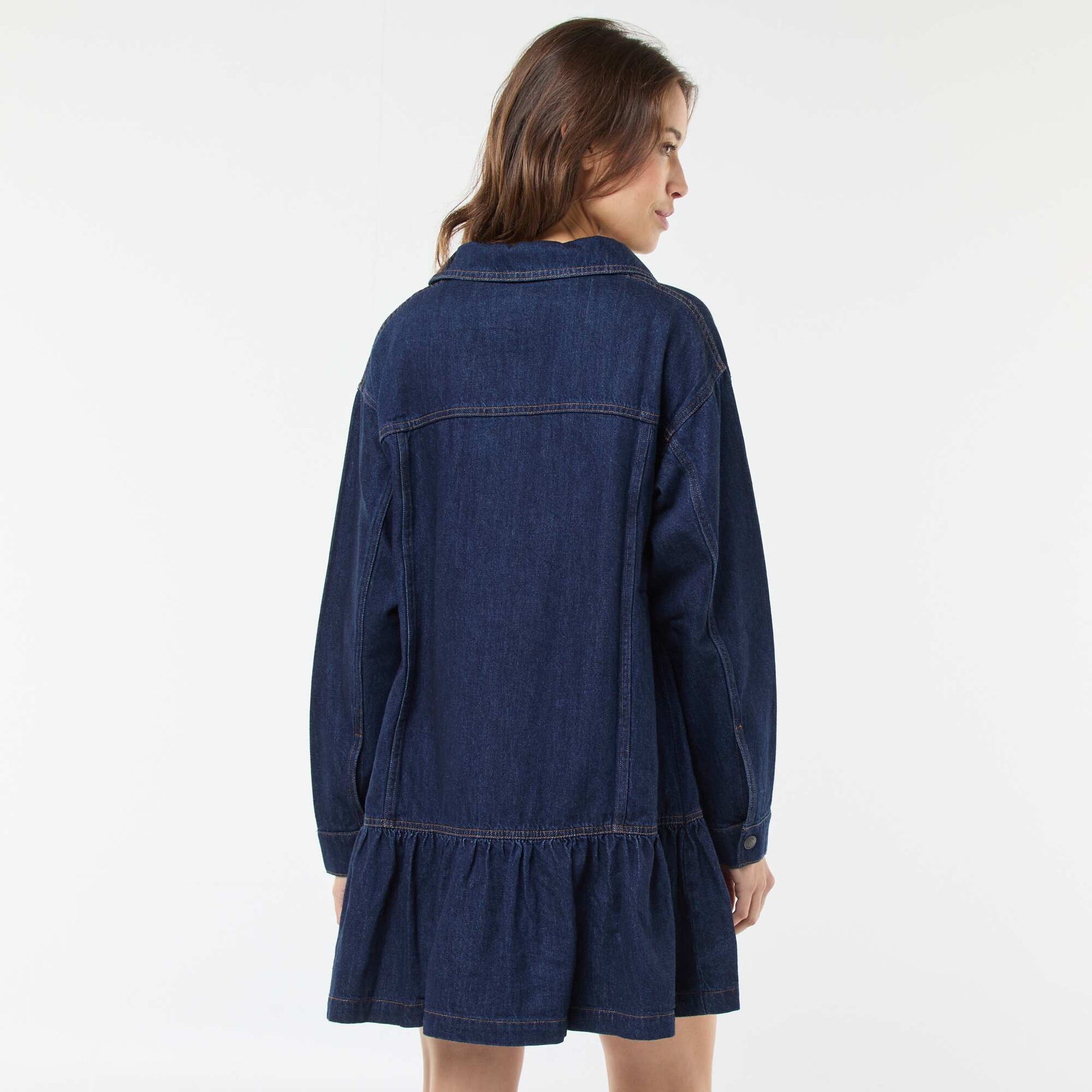 Vestido jean manga larga AZUL