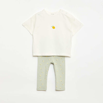Conjunto 2 piezas Camiseta + Legging AMARILLO