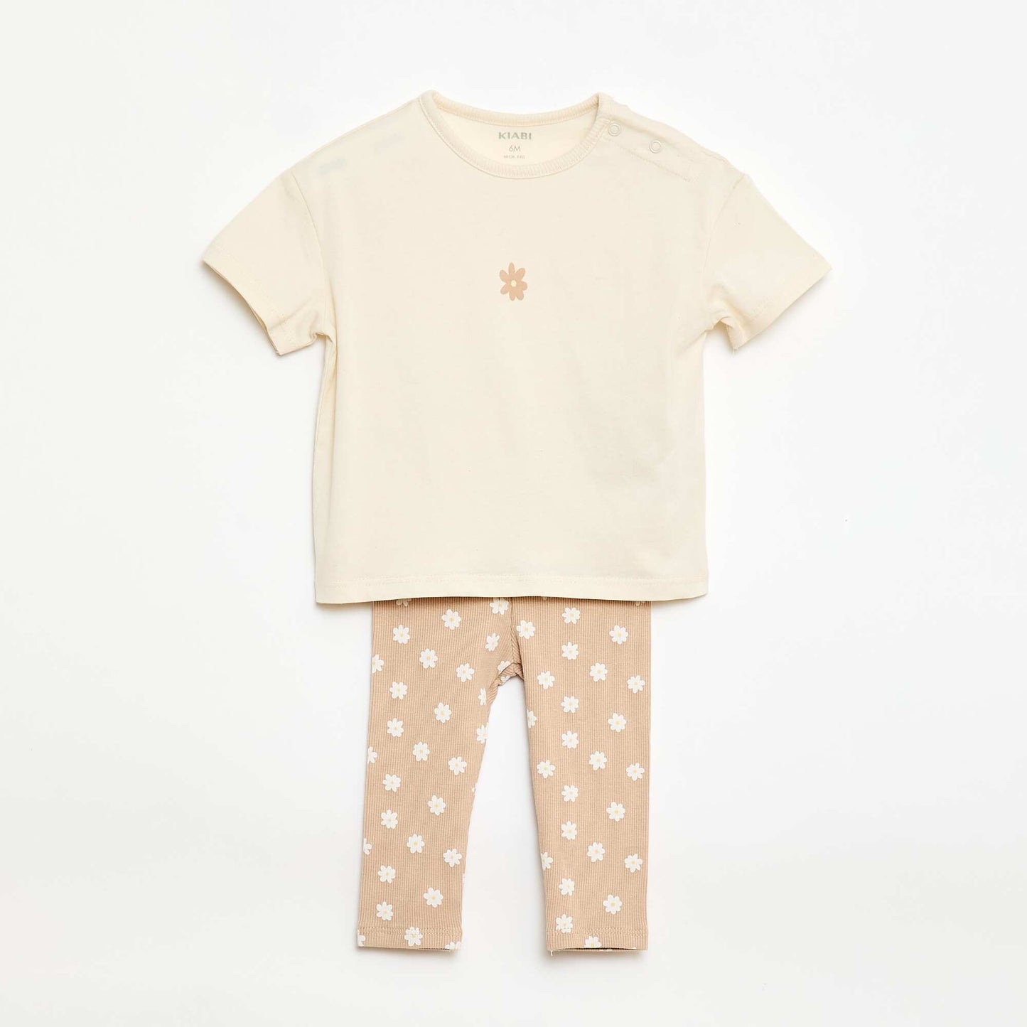 Conjunto de 2 piezas Camiseta + leggings BEIGE
