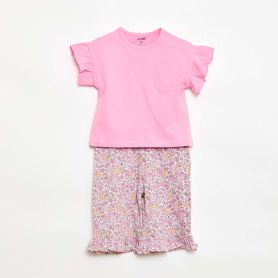 Pack camiseta + pantalón - 2 bolsillos ROSA