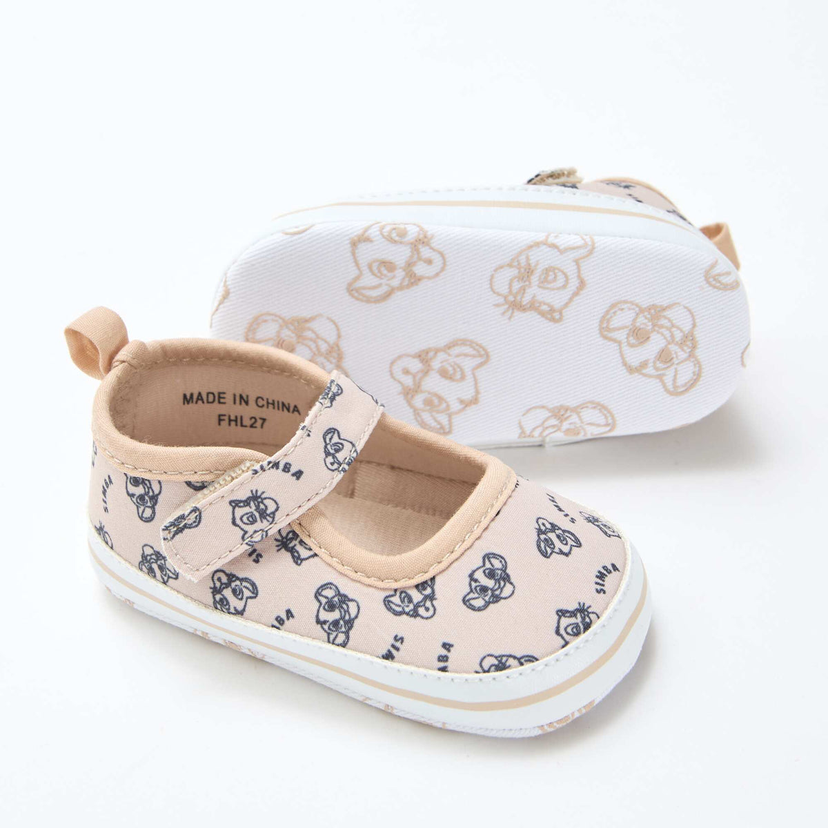 Bailarinas 'Disney' con velcro BEIGE