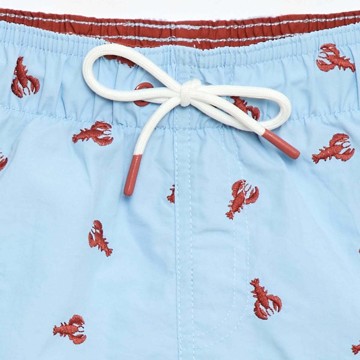 Bermuda de baño estampado integral con motivos tropicales AZUL