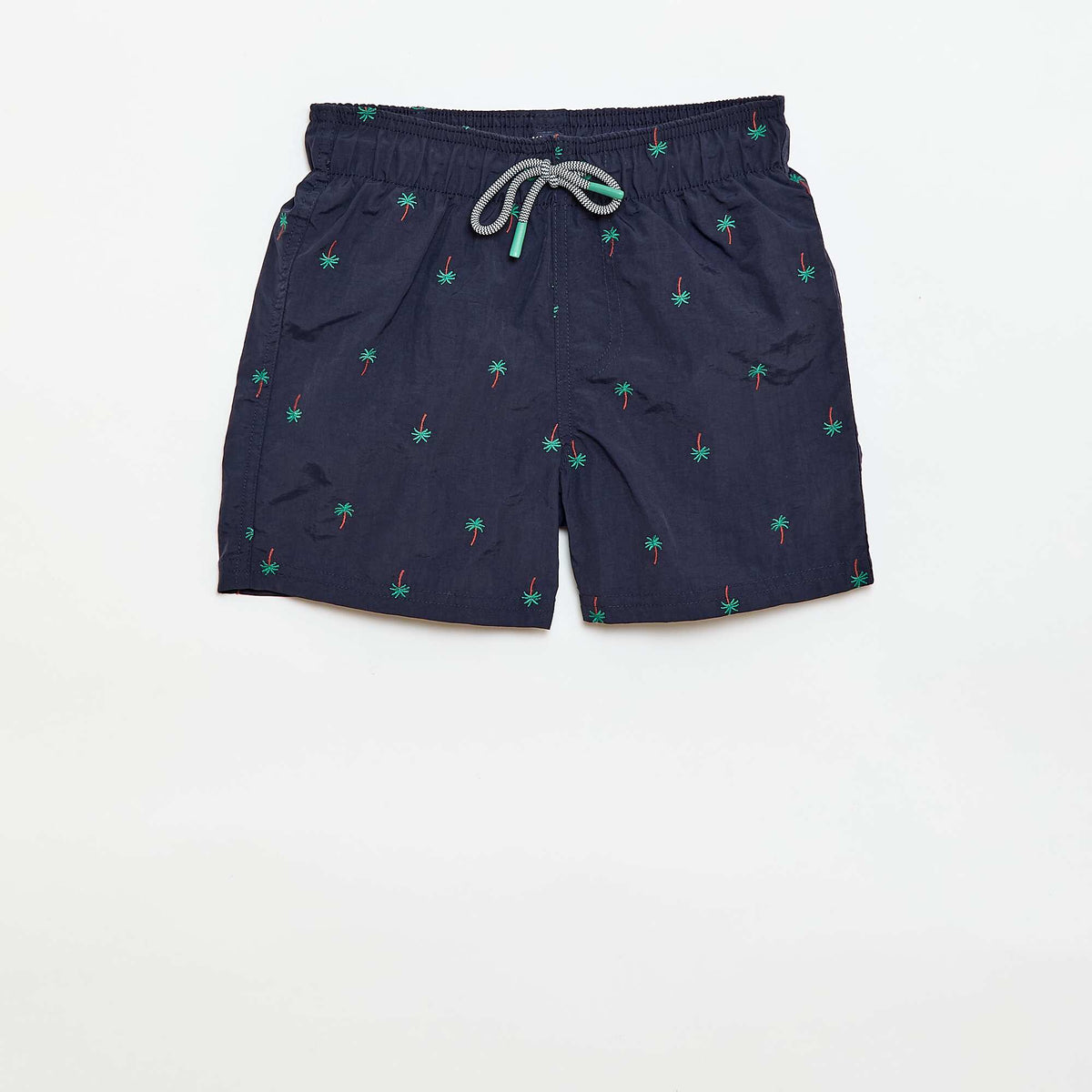 Bermuda de baño estampado integral con motivos tropicales AZUL