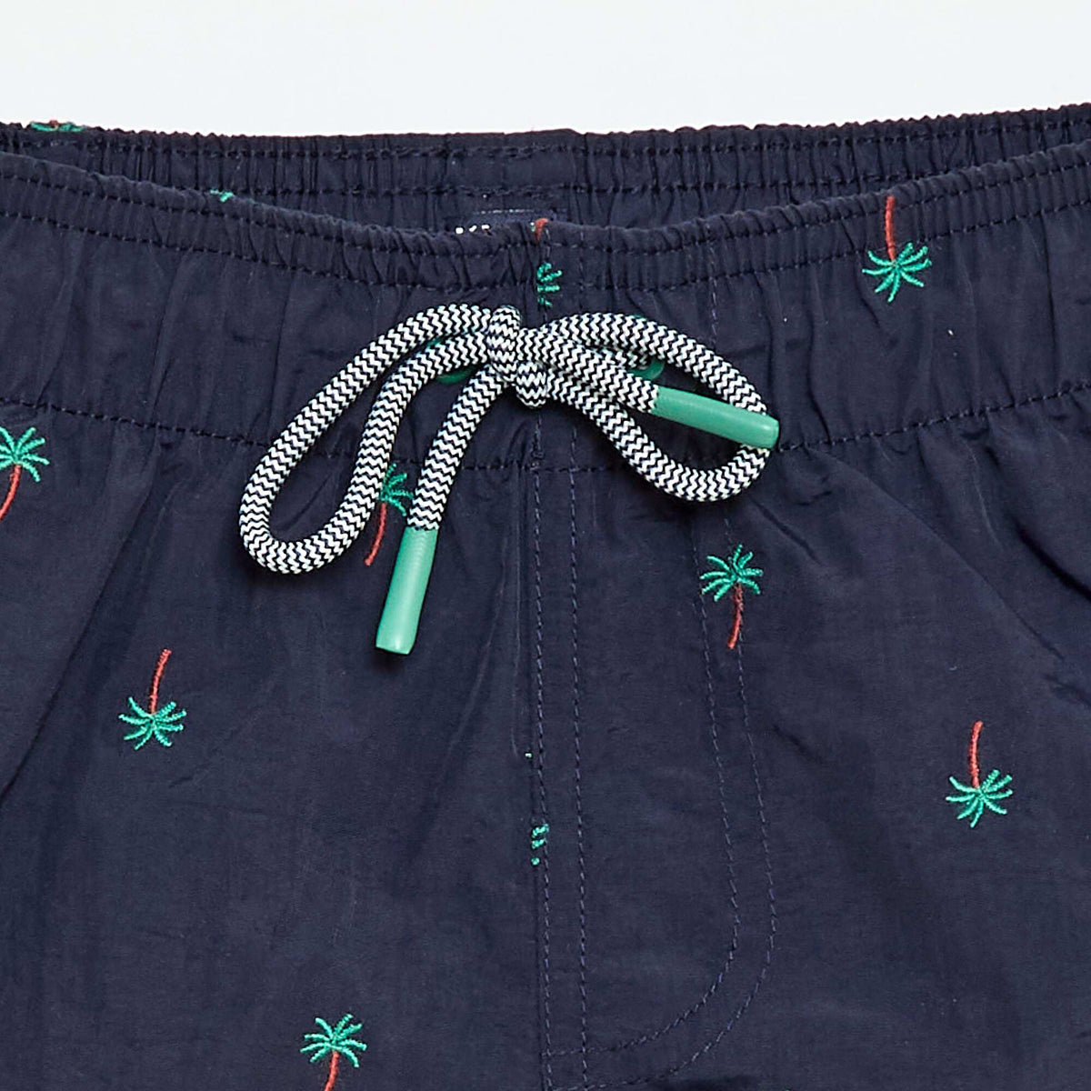 Bermuda de baño estampado integral con motivos tropicales AZUL