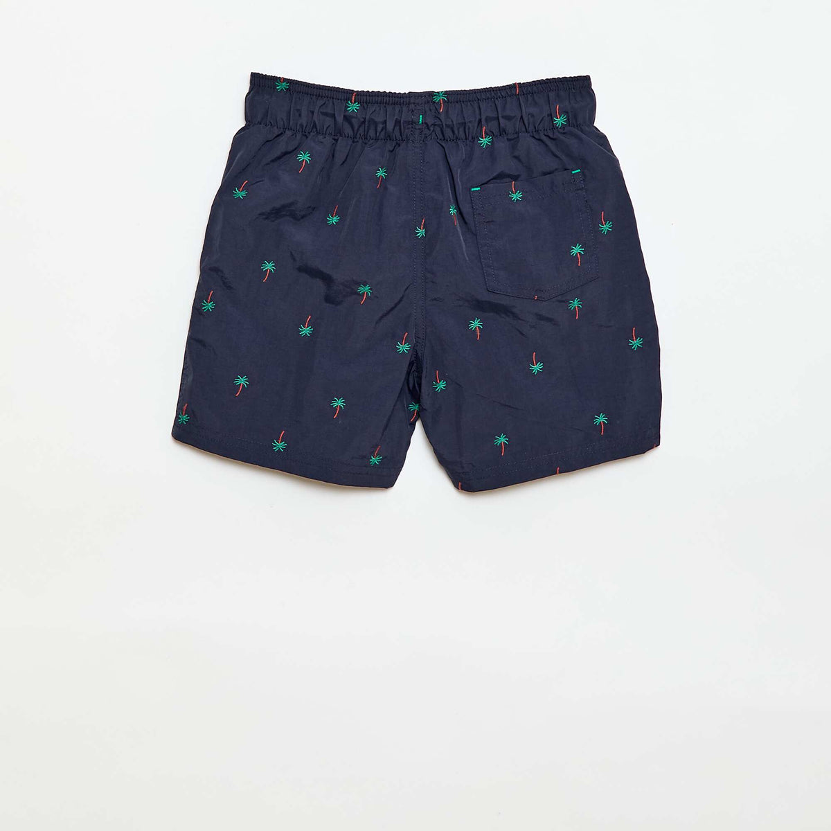 Bermuda de baño estampado integral con motivos tropicales AZUL