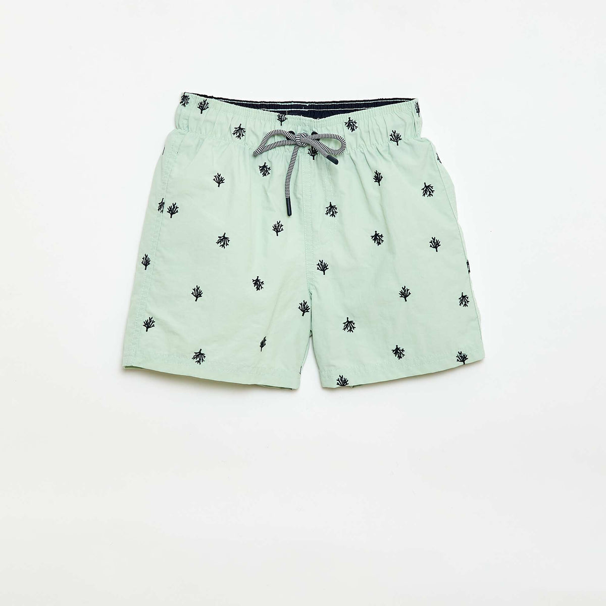 Bañador estampado integral con motivos tropicales AZUL