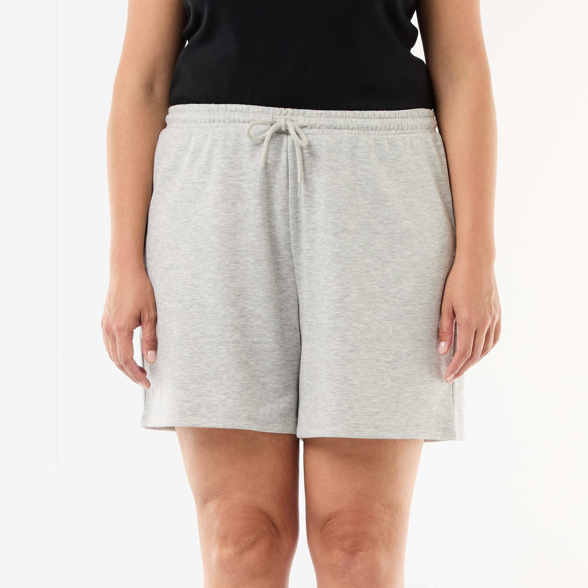 Short de felpa ligero liso GRIS