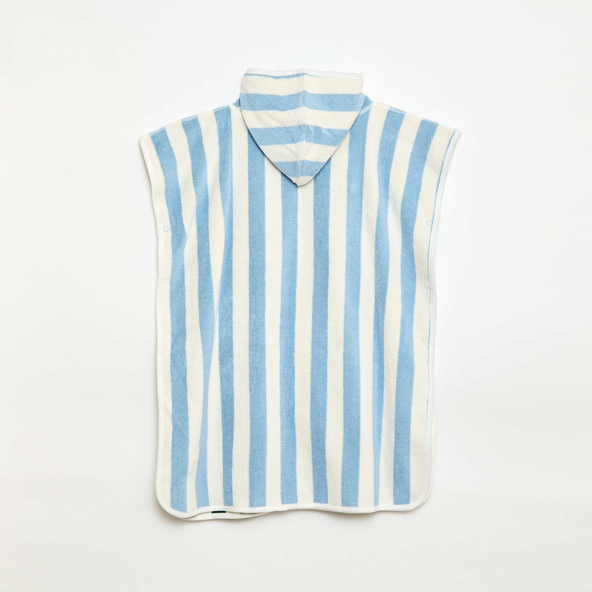 Poncho de baño de rizo reversible AZUL
