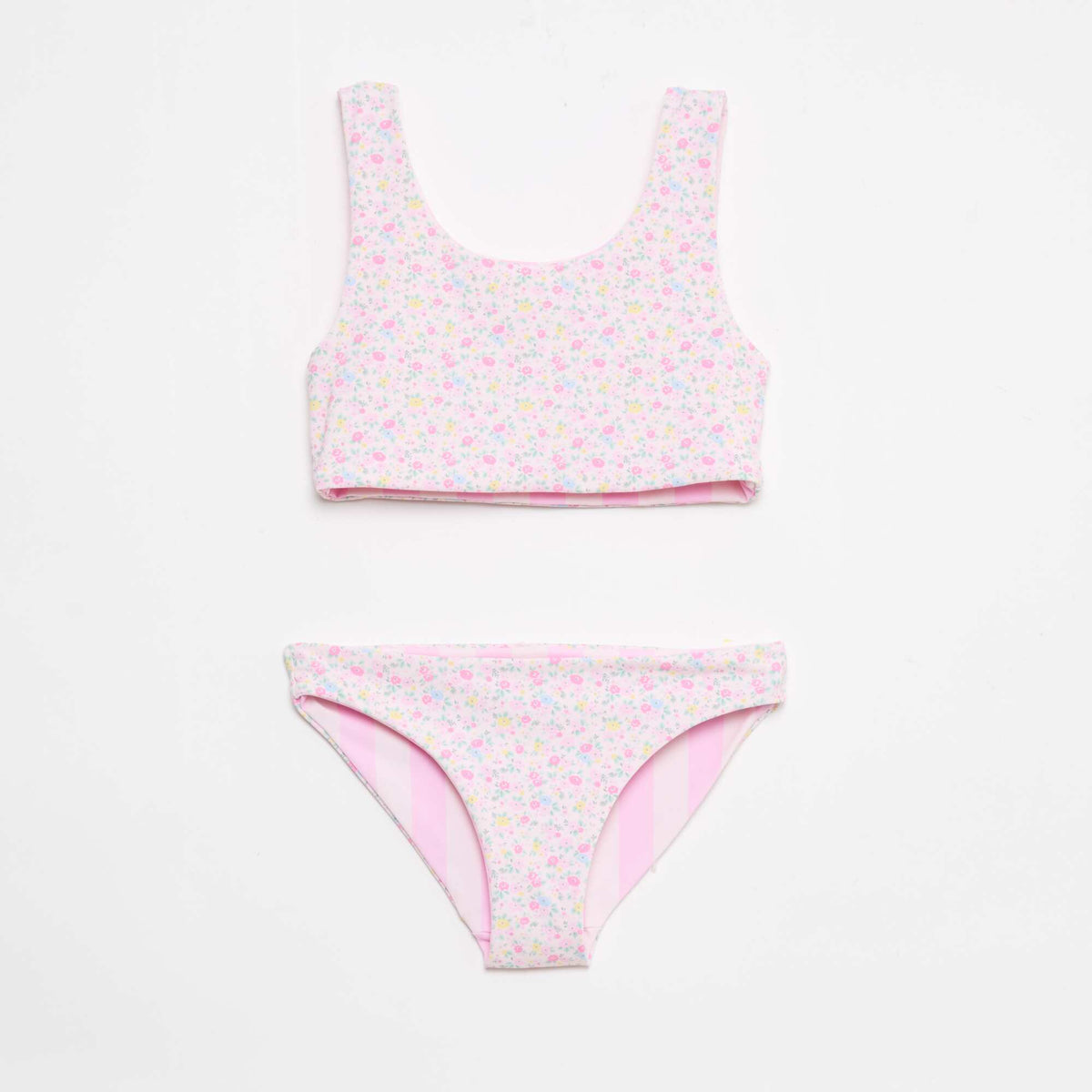 Bañador floreado reversible - 2 piezas ROSA