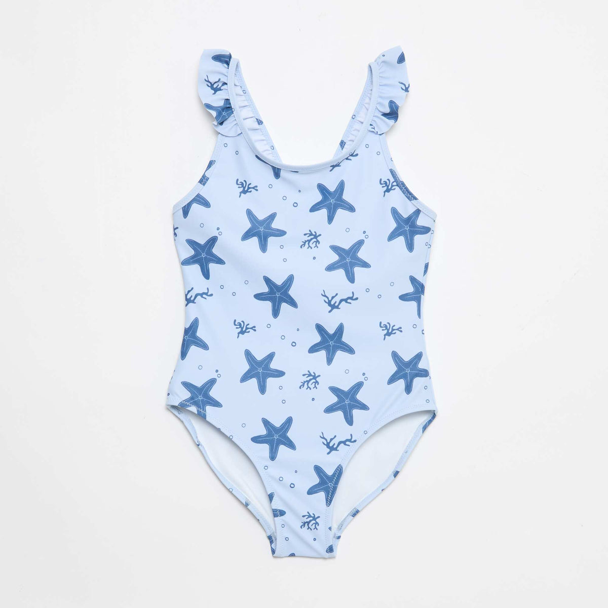 Bañador con estampado integral tropical AZUL