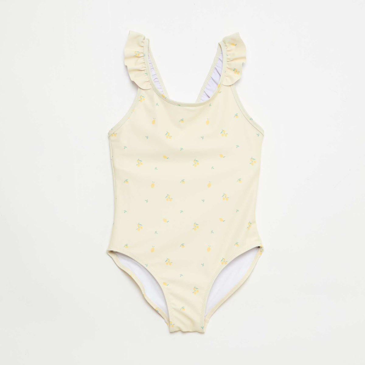 Bañador con estampado integral tropical AMARILLO