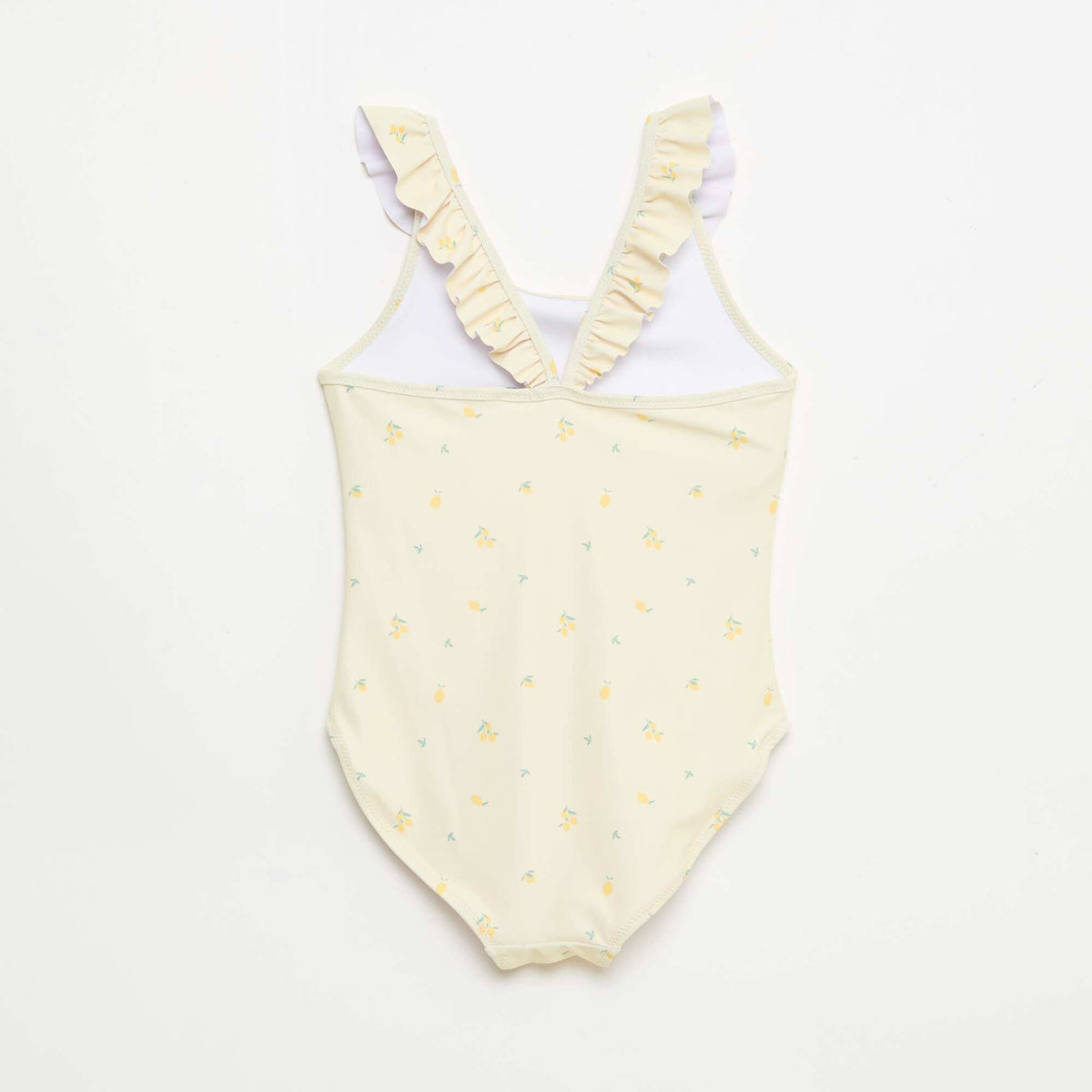 Bañador con estampado integral tropical AMARILLO