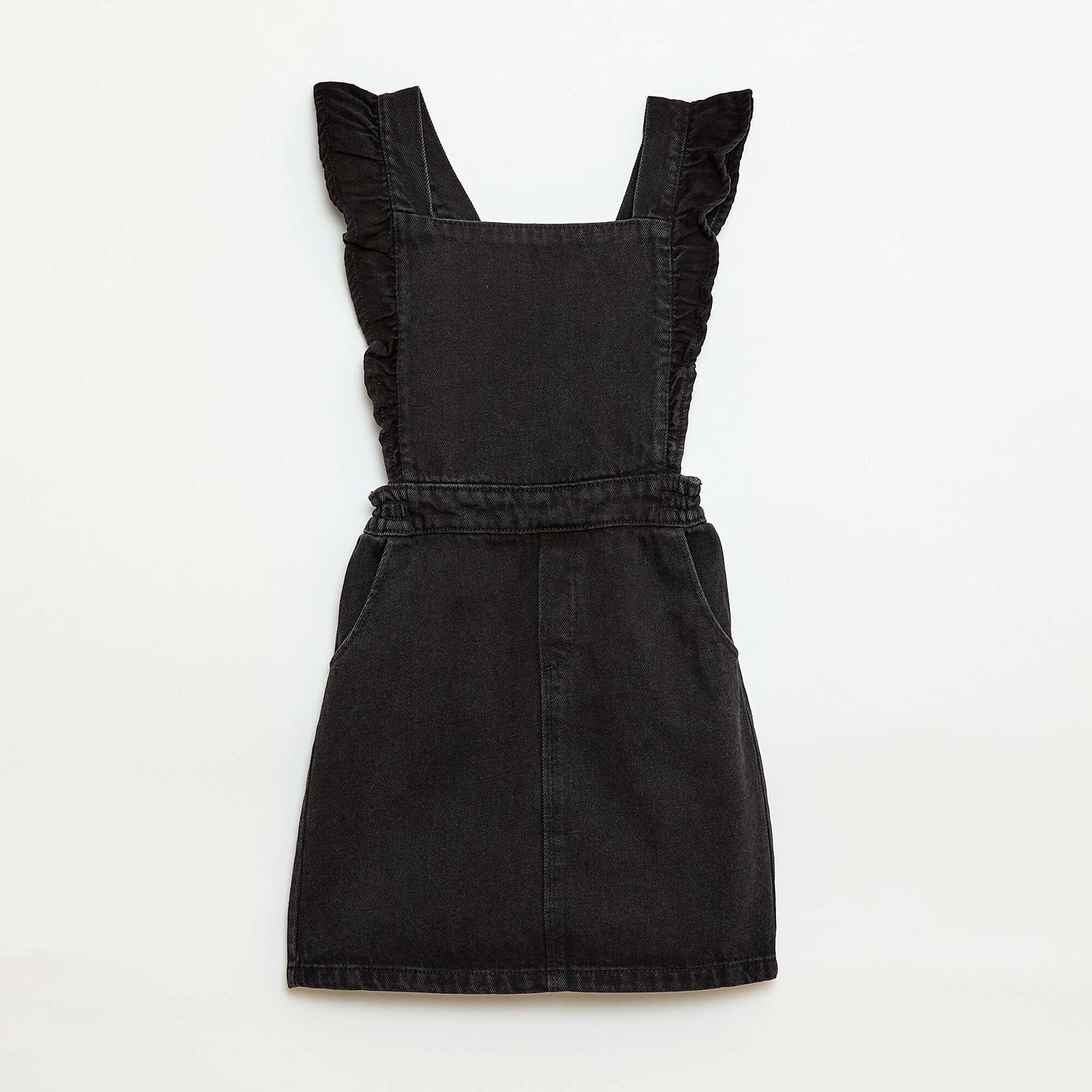 Mono jean con volantes GRIS