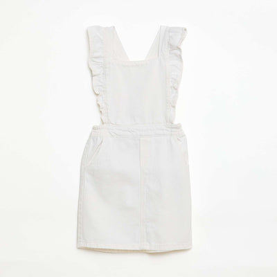 Mono jean con volantes BLANCO