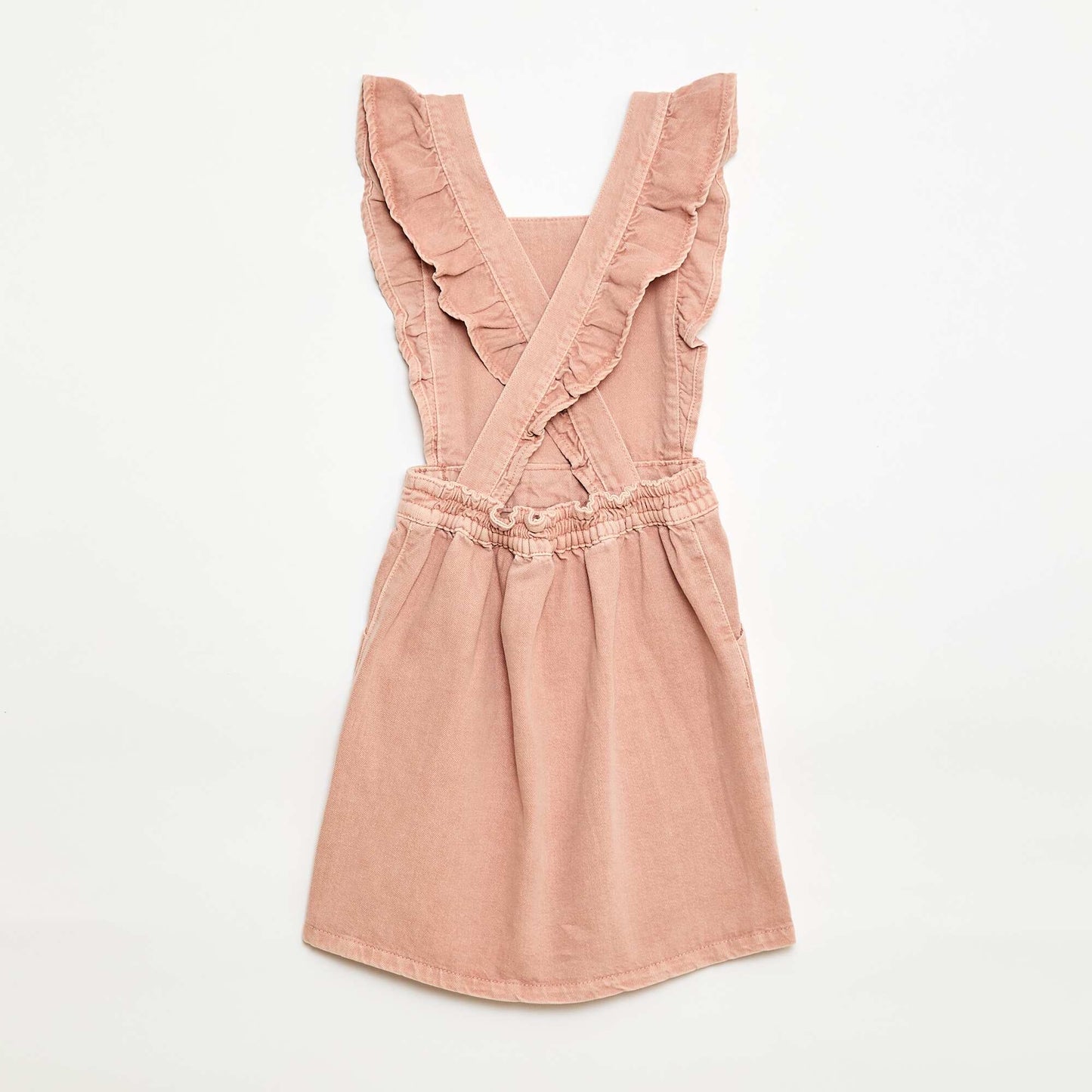 Mono jean con volantes ROSA