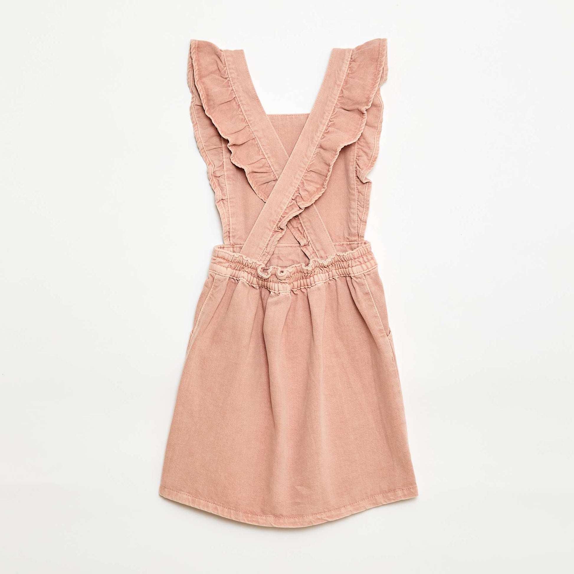 Mono jean con volantes ROSA