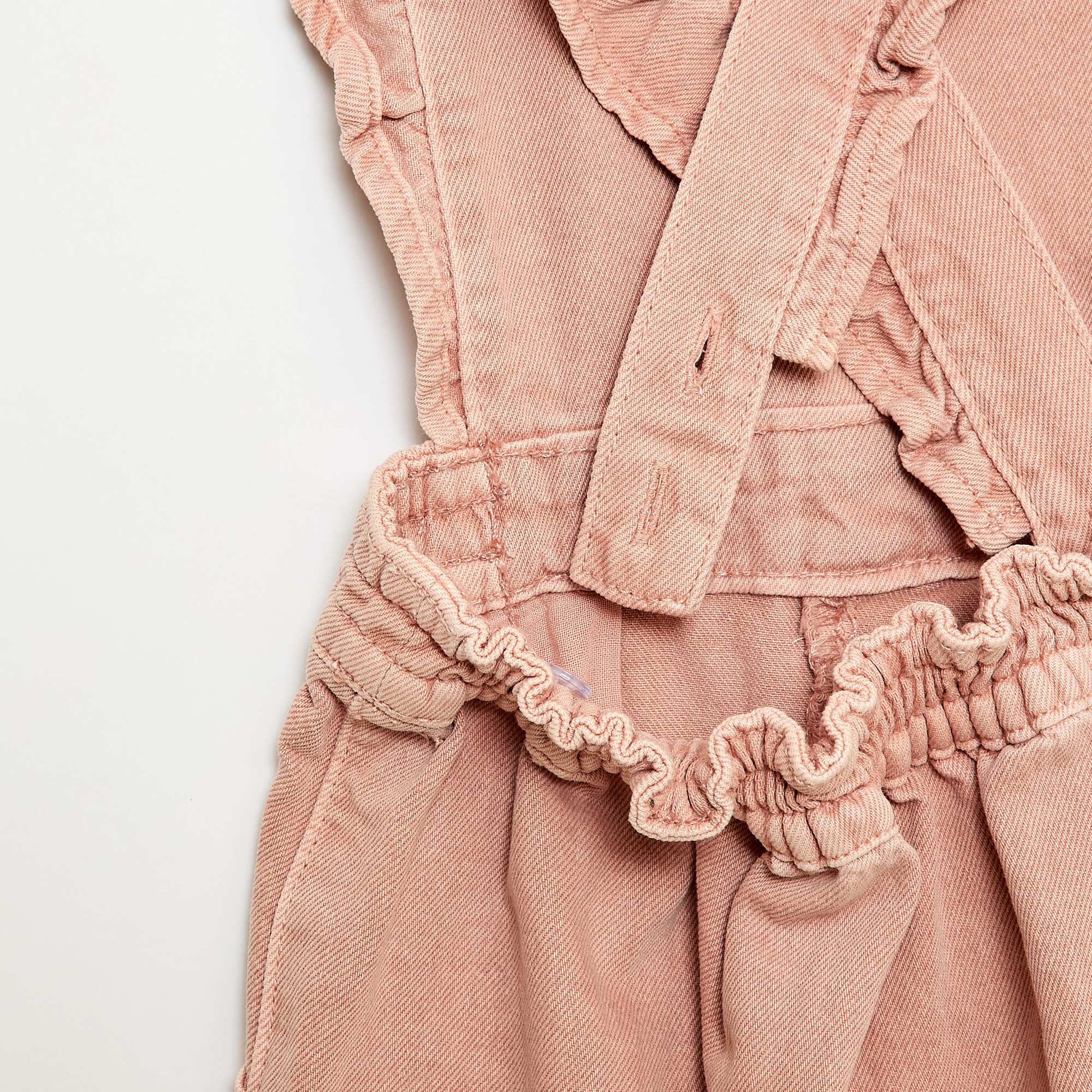 Mono jean con volantes ROSA