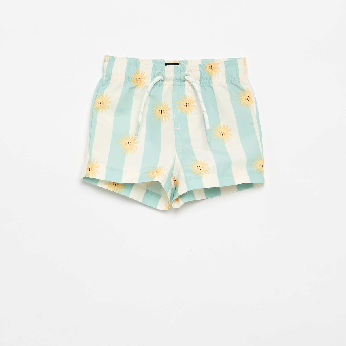 Bañador corto con estampado AZUL
