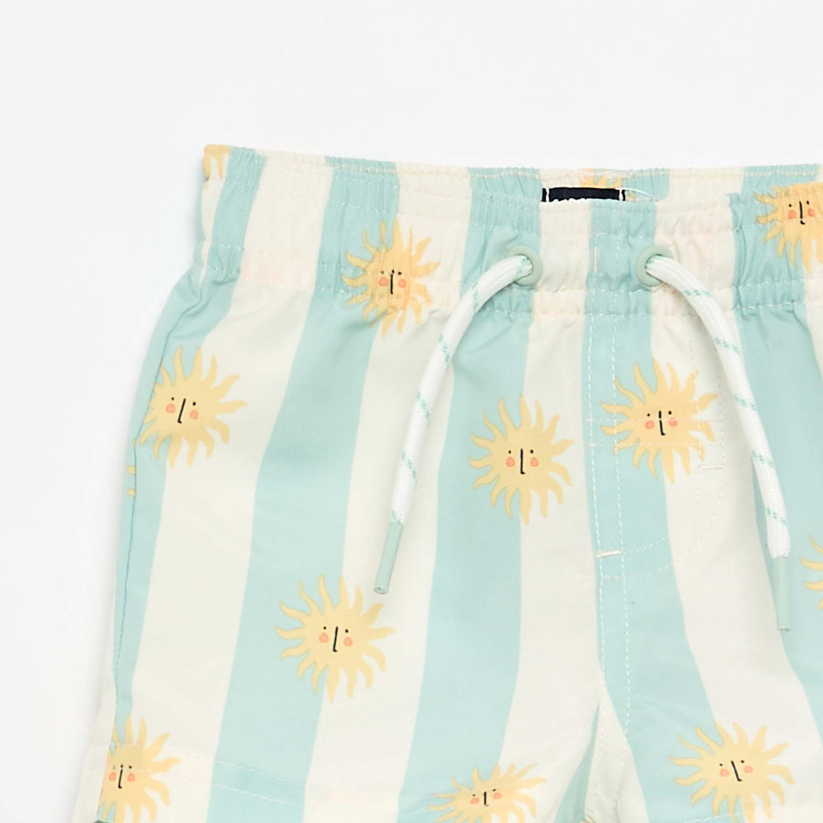 Bañador corto con estampado AZUL
