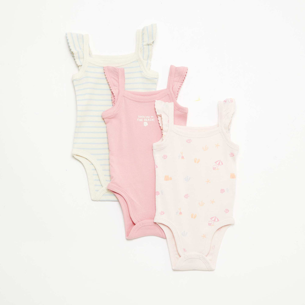 Pack de 3 bodies sin mangas ROSA