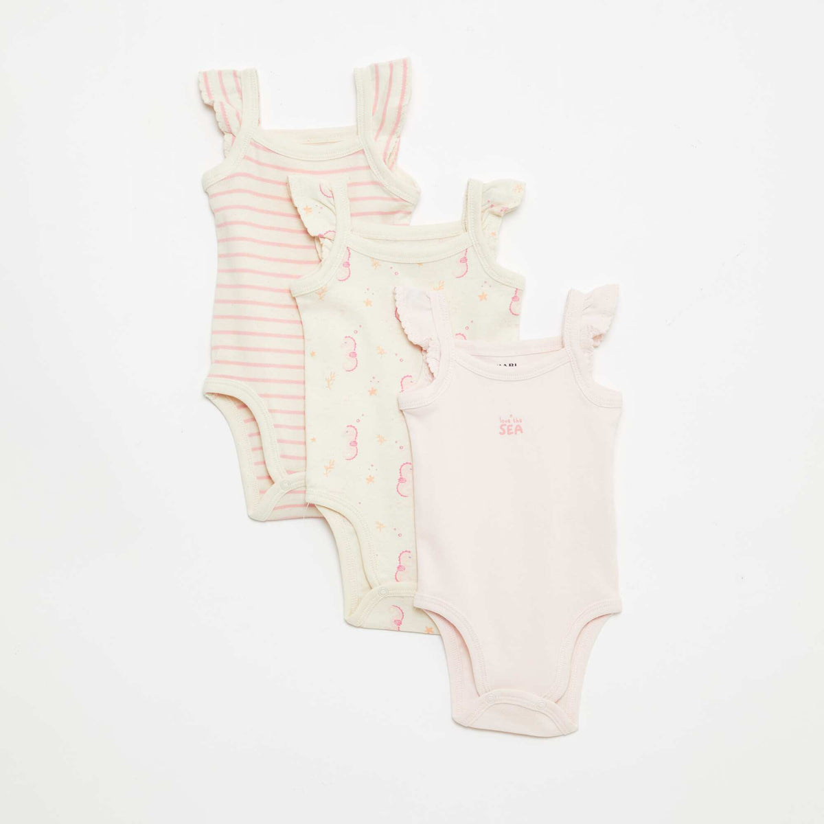 Pack de 3 bodies sin mangas ROSA