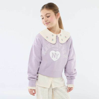 Buzo estilo campus PURPURA