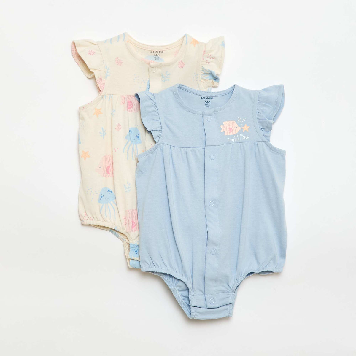 Pack 2 dors bien ligeros con sisas con volantes BEIGE
