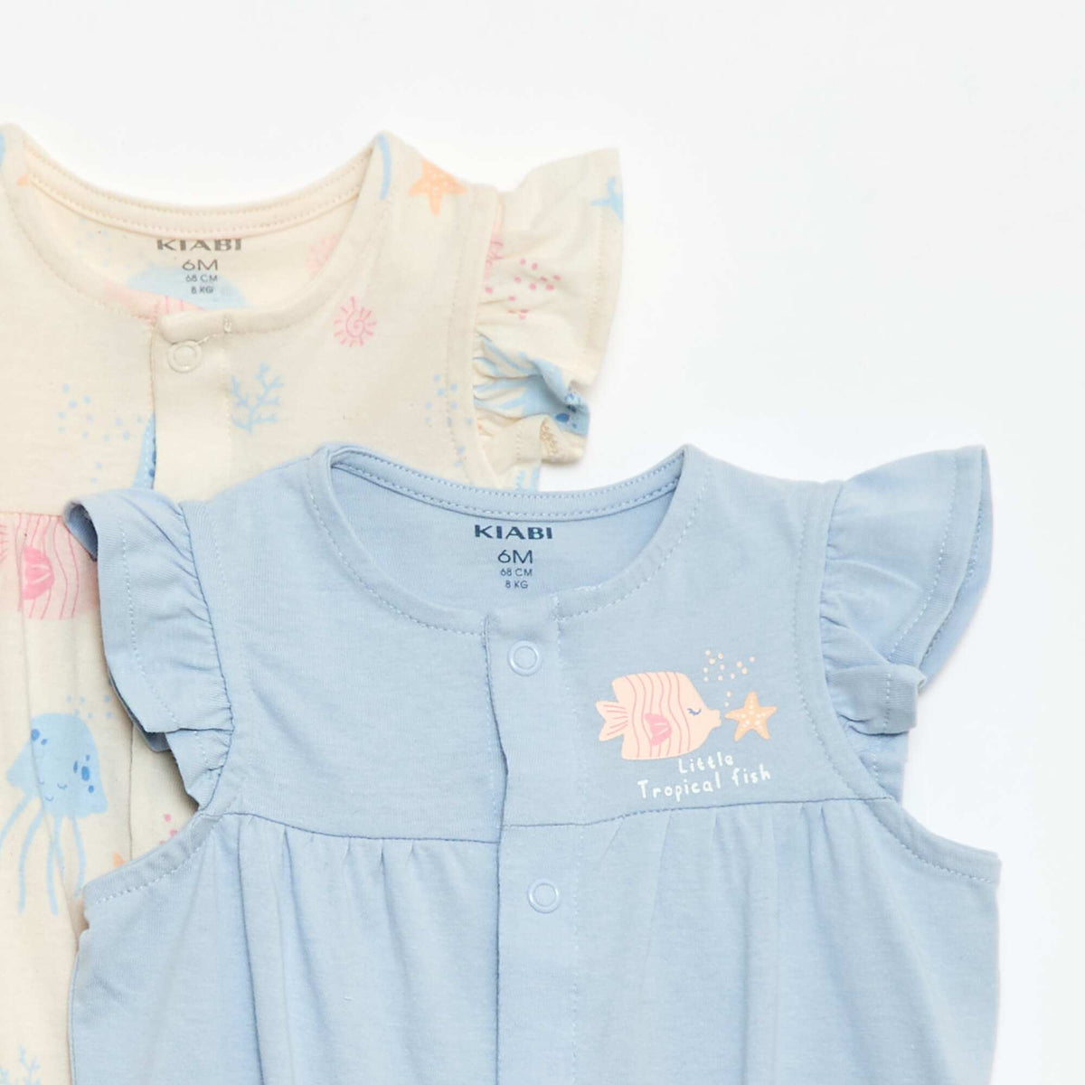 Pack 2 dors bien ligeros con sisas con volantes BEIGE