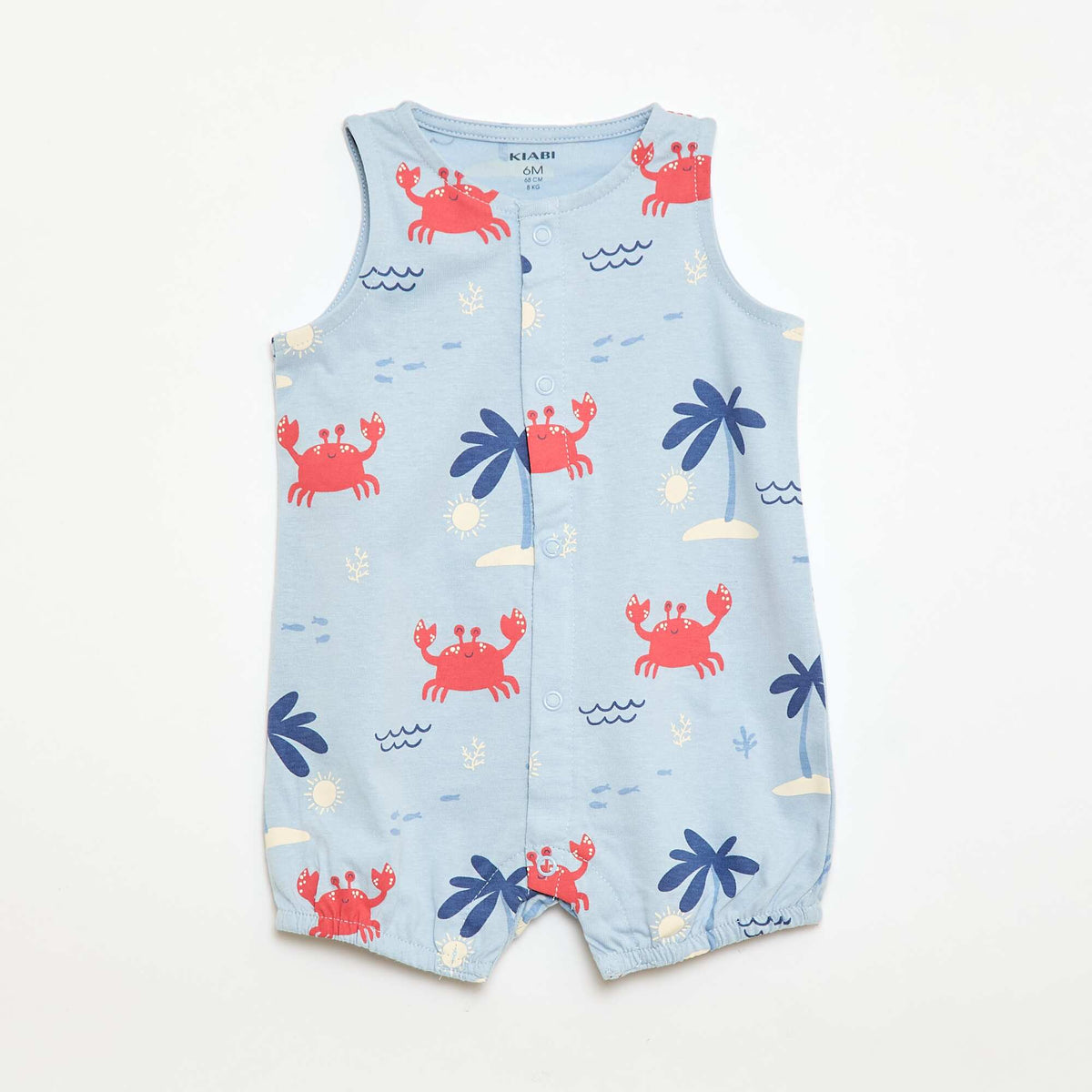 Pack 2 pijamas ligeros con abertura a presión AZUL