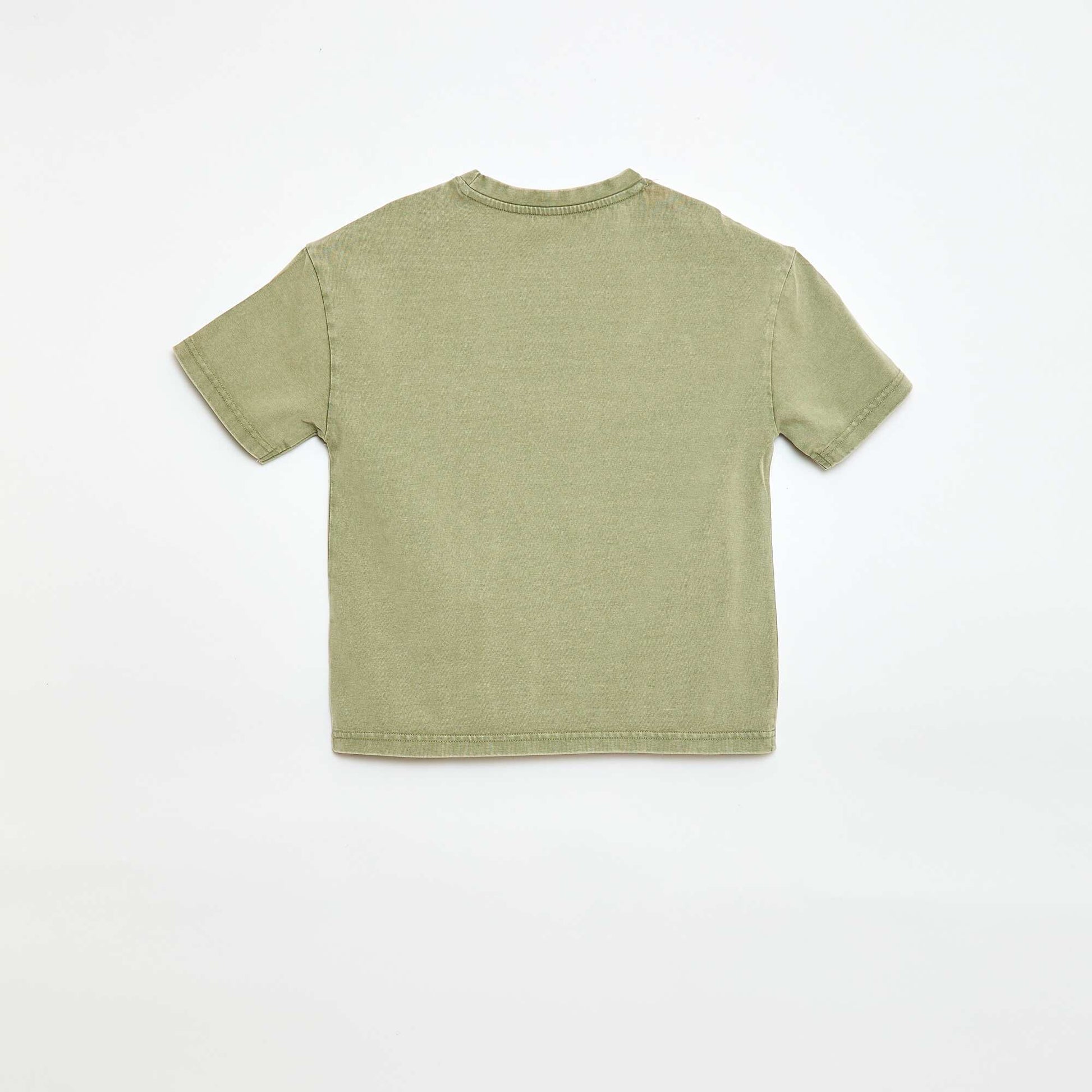 Camiseta oversize efecto lavado KAKI